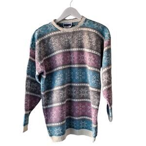 Cape Cod Sportswear Vintage Holiday Scallop Crewneck Long Sleeve Sweater -Size M